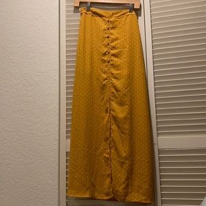 yellow polka dot skirt